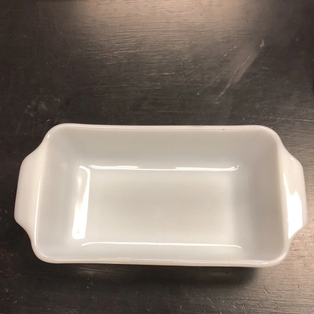 Anchor Hocking‎ Fire-King Le Bon Potager 1 Quart Milk Glass Loaf Pan 441